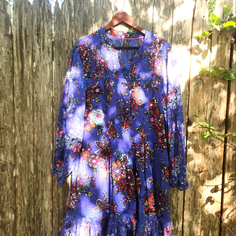 Anthroplogie Floral Bohemian Dress